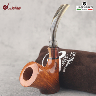 云鹤意大利Viprati维布拉蒂手工石楠木烟斗一叶草级别1Q193-55