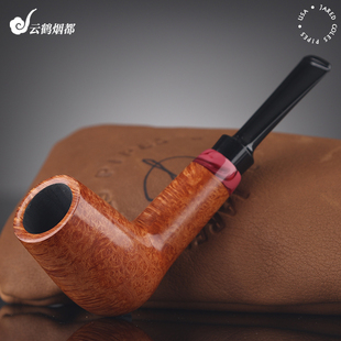 云鹤美国Jared Coles贾里德·科尔斯手工石楠木烟斗光面撞球角环