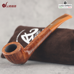 云鹤意大利Viprati维布拉蒂手工石楠木烟斗一叶草级别1Q193-19
