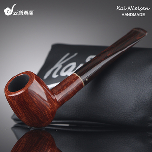 云鹤丹麦Kai Nielsen凯·尼尔森手工石楠木烟斗光面酒桶C级