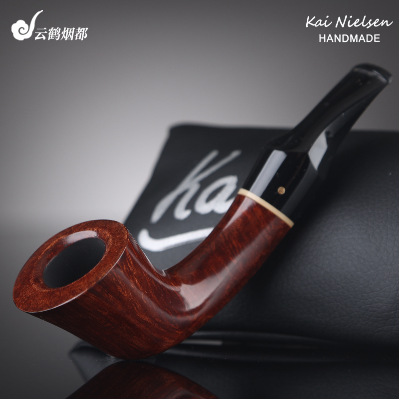 云鹤丹麦Kai Nielsen凯&middot;尼尔森手工石楠木烟斗光面都柏林B级1