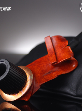 云鹤德国Uwe Maier乌维·迈尔大师手工石楠木烟斗红色牙膏烟斗
