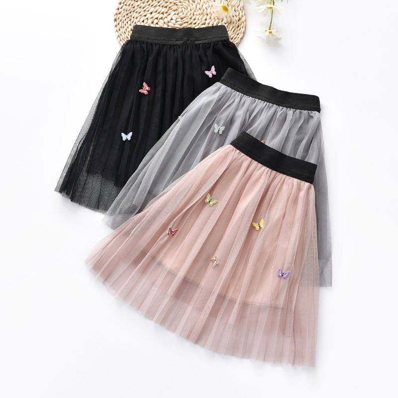 女童半身裙秋冬季中大儿童舞蹈长裙小女孩蓬蓬裙短裙子公主网纱裙