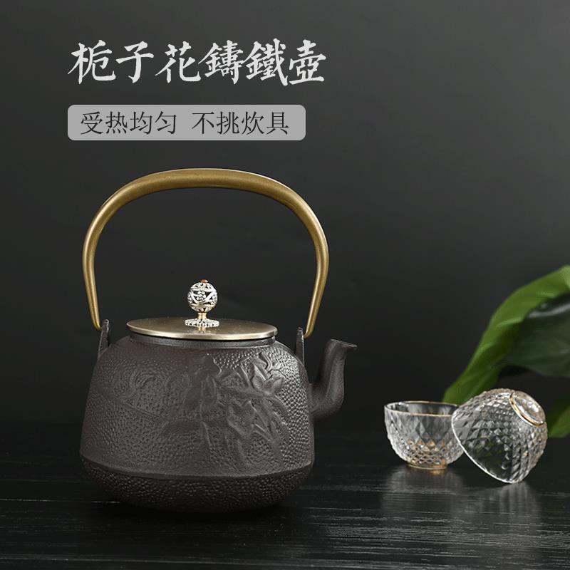 日式铁壶铸铁无涂层煮茶具家用日式手工绿茶泡茶壶专用烧水壶中式