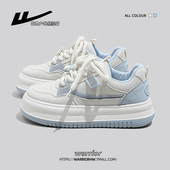 女面包大头鞋 回力女鞋 2026新款 增高显脚小运动板鞋 厚底小白鞋 女款