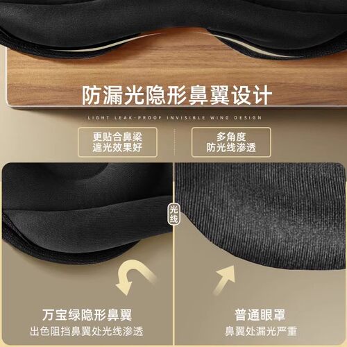 眼罩睡眠专用睡觉神器成人情侣学生男女士遮光不压眼30秒重力