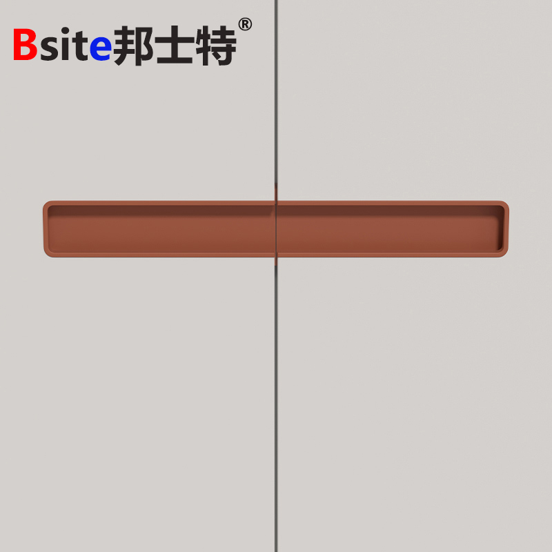 u型衣柜门嵌入式隐形拉手内嵌简约高档开槽隐藏暗扣黑色极简把手