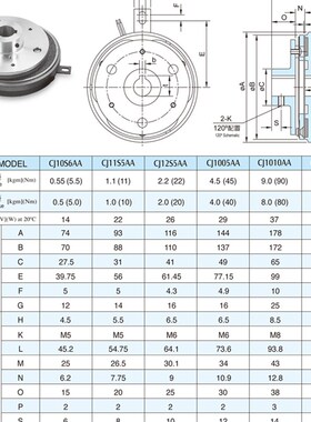 新款仟岱电磁离合器CDJ010AF CDJ005AC J2S5AAB纸箱裱纸机械DC24V