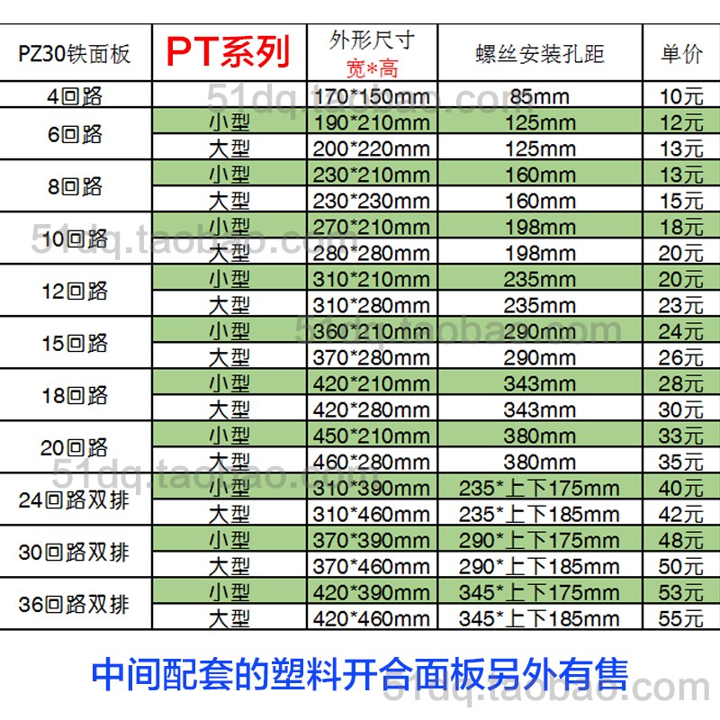 PZ30空开箱盖板M18布线12配电箱面板盖子24弱强电箱盖15位10回路