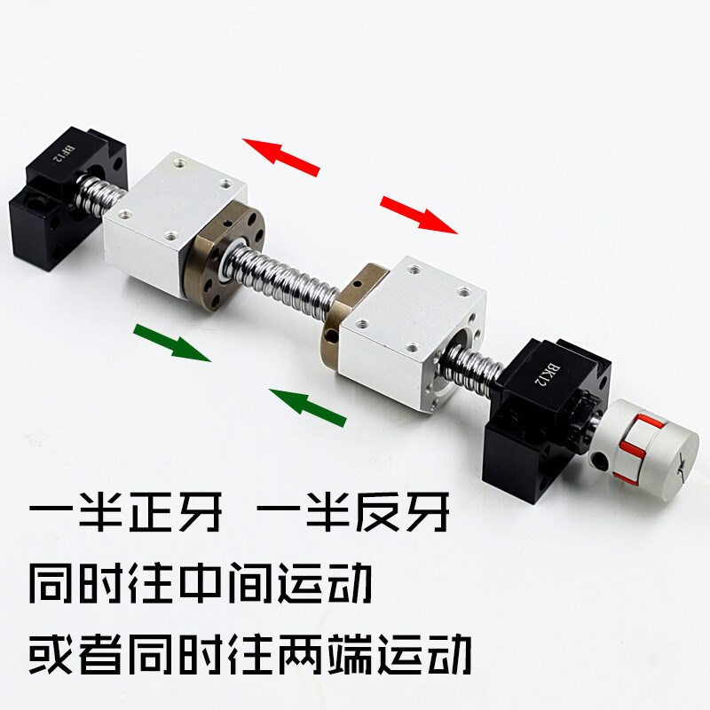 双向正反牙丝杆副丝杠套装1605左右旋2005上下251R0升降套件1204