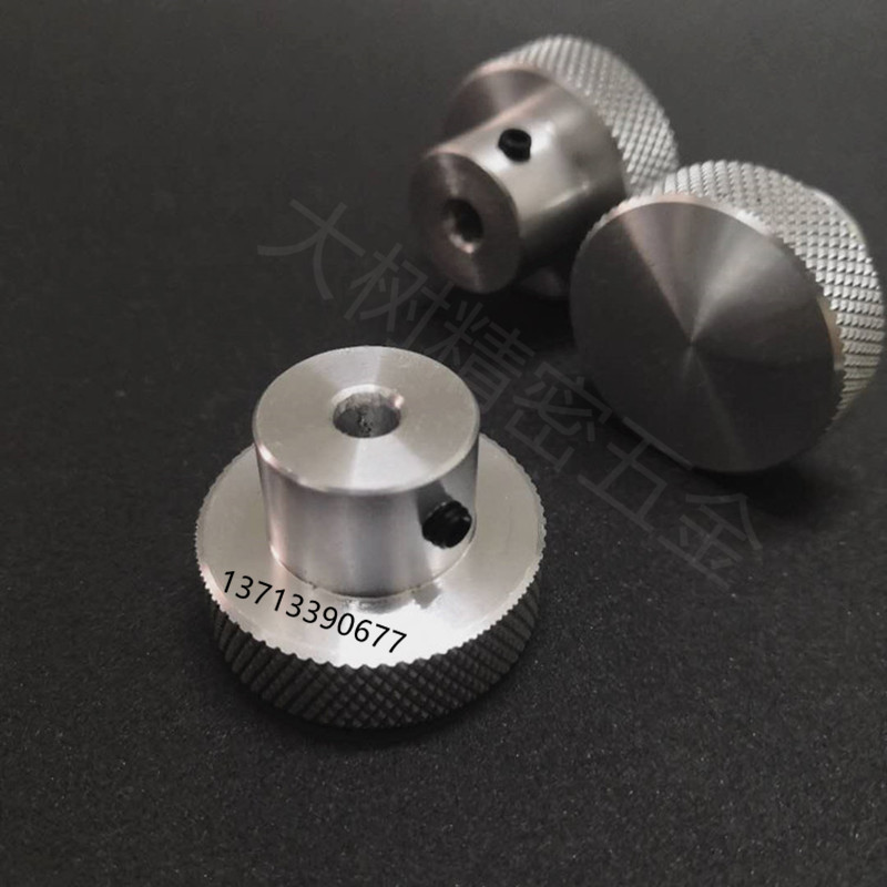 厂家直销铝合金滚花手轮30不锈钢手柄旋扭5 6 8滑台仪器手轮现货