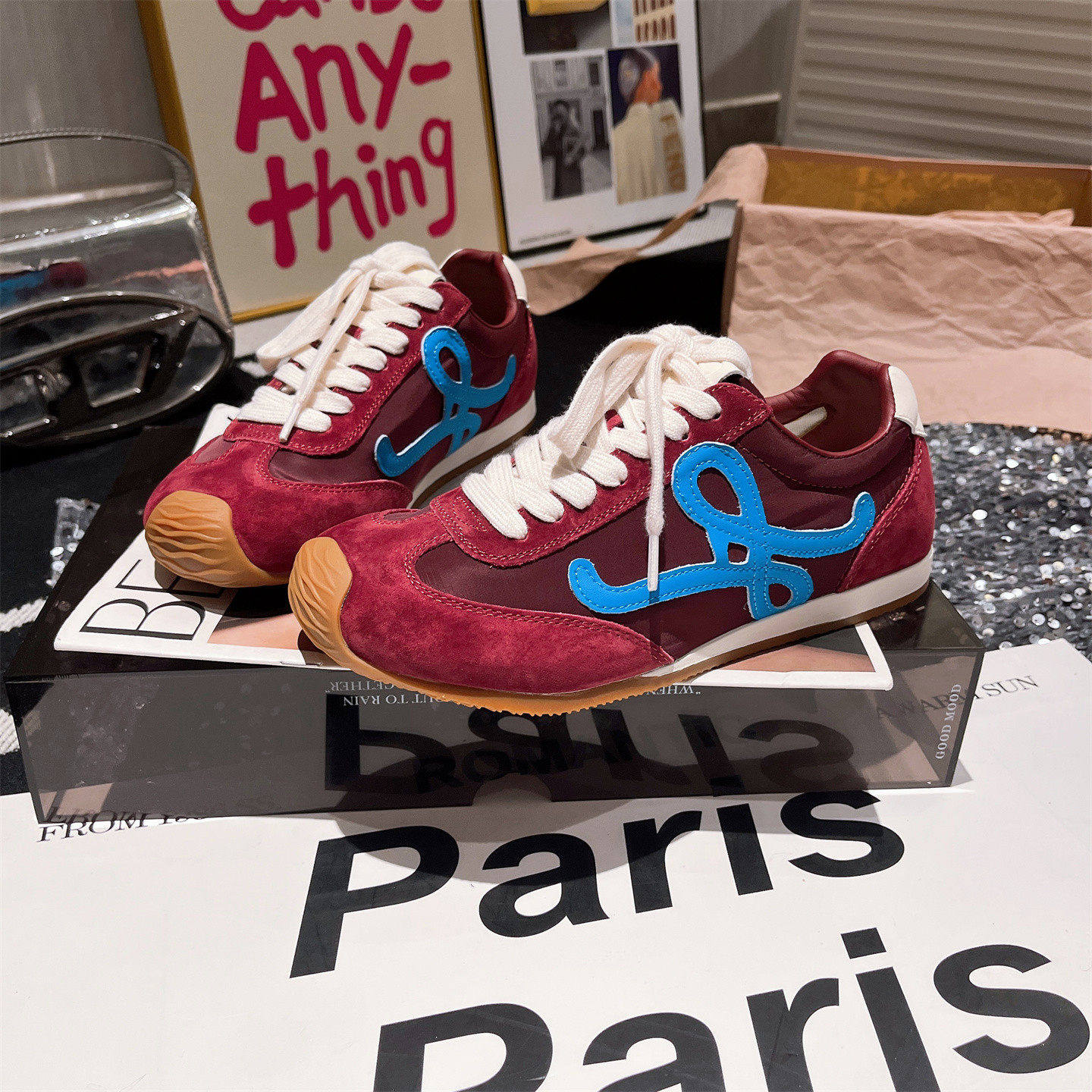 羊皮版~欧货系带休闲鞋板鞋德训鞋真皮平底鞋小歪头运动鞋女鞋潮,女鞋,德训鞋,淘宝优惠券,粉丝福利购,淘宝优惠卷