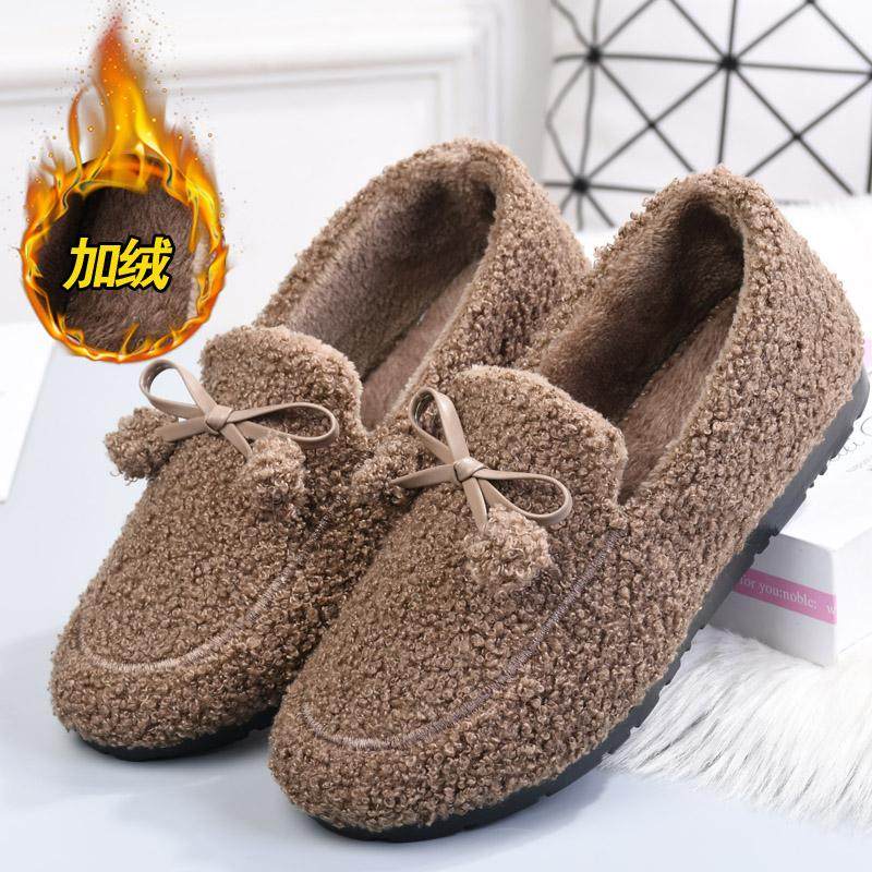 时尚鞋豆豆鞋加绒外穿冬季老北京布鞋软底女防滑毛毛鞋妈妈鞋轻便,女鞋,棉鞋,淘宝优惠券,粉丝福利购,淘宝优惠卷