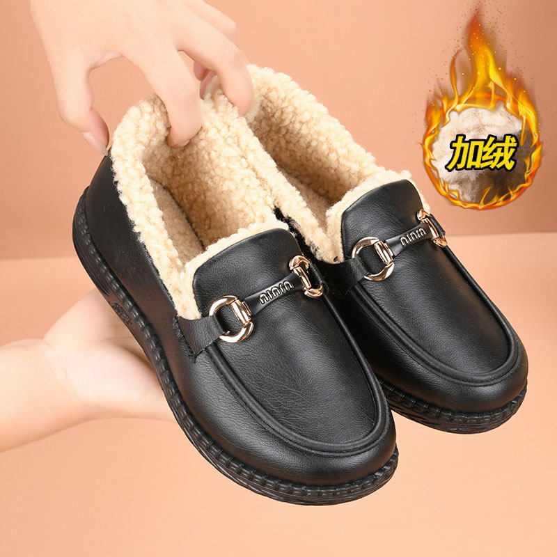 老北京棉鞋女冬加绒保暖防水中老年妈妈鞋厚底防滑软底毛毛豆豆鞋,女鞋,乐福鞋（豆豆鞋）,淘宝优惠券,粉丝福利购,淘宝优惠卷