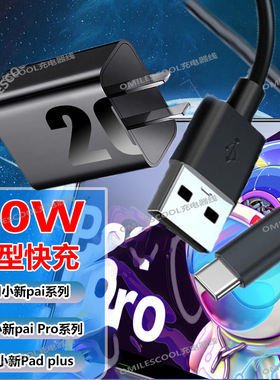 适用联想小新平板11 11英寸充电器20W闪充小新Pad plus/pro数据线