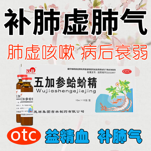 【茂祥】五加参蛤蚧精10ml*10支/盒咳嗽肺虚咳嗽补肺气失眠补肾