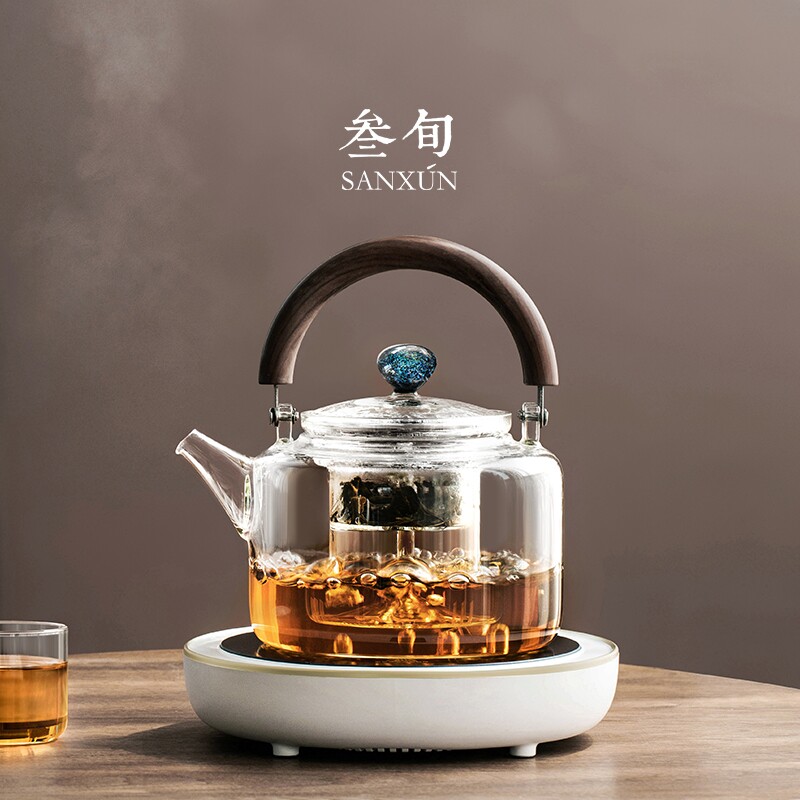 叁旬玻璃煮茶壶器家用小型电热茶