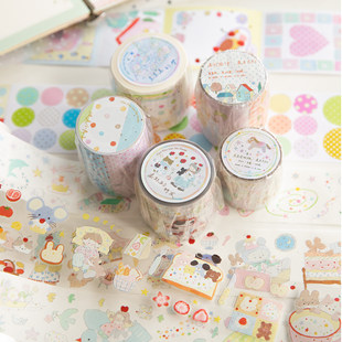羡鸟文社vol.9星星岛柔软的朋友波点盐系模切手帐和纸胶带