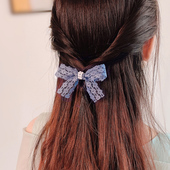 2026春夏新款 高端发饰蕾丝小蝴蝶结发夹短发侧边发卡顶夹头饰夹子