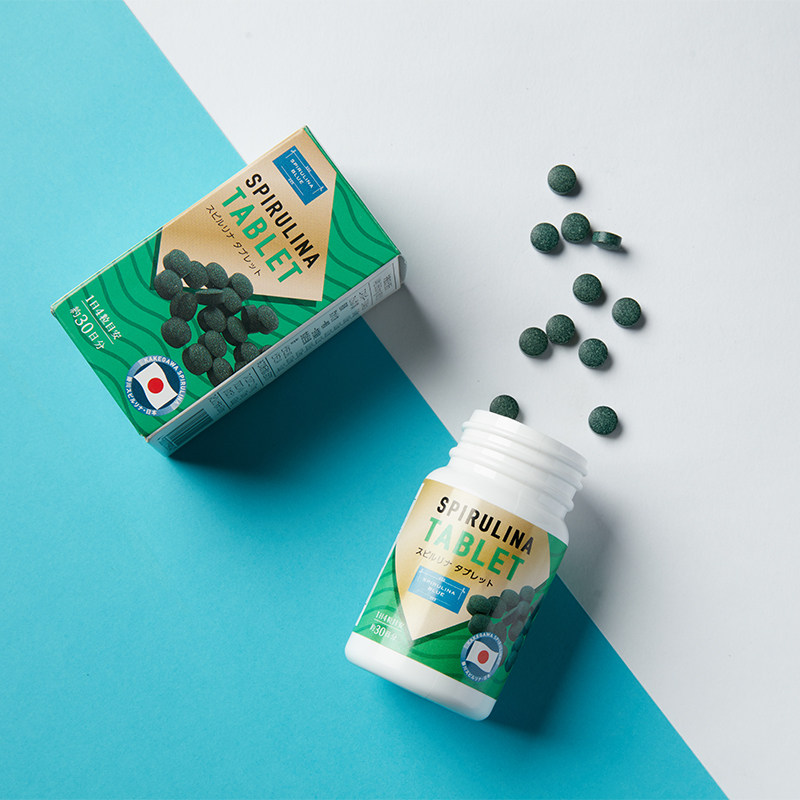 spirulina思碧丽蓝日本进口天然钝顶螺旋藻片正品官方 增强免疫力