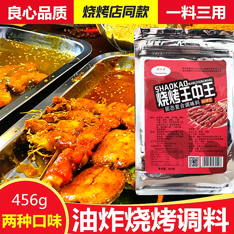 淄博烧烤王中王麻辣型456g烧烤调料烤肉料撒料粉烤鱼蘸料腌料