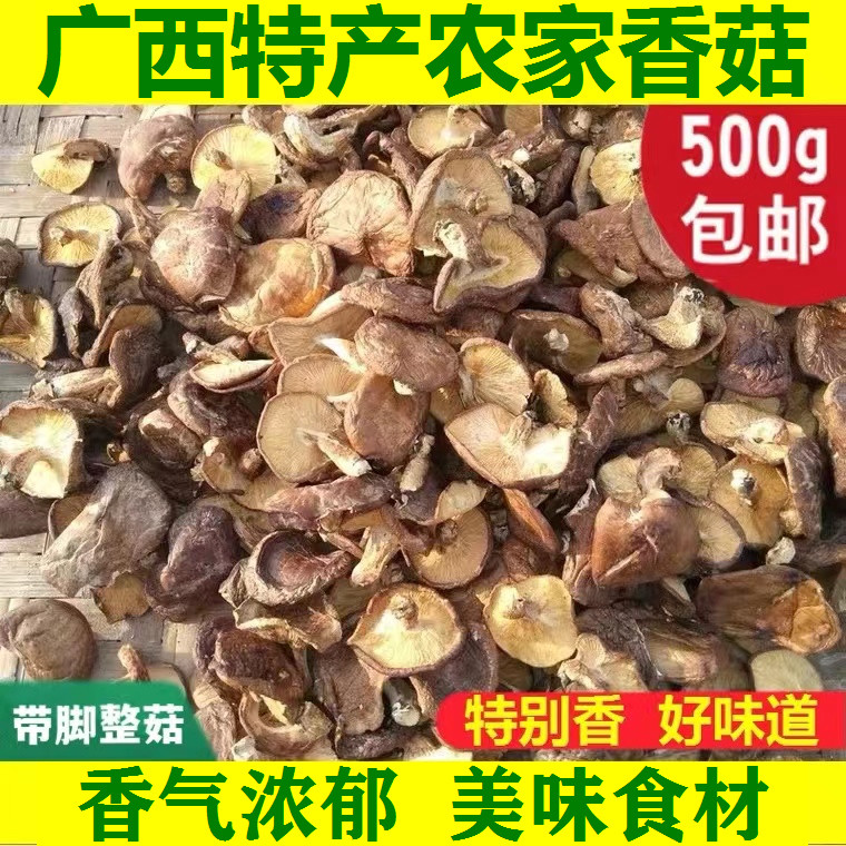 广西特产昭平农家薄皮香菇500g食用菌香菌香信浓香炖汤散装干货
