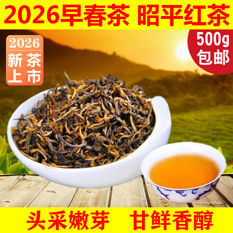 2026年新茶上市早春茶嫩芽叶广西昭平红茶500克清香工夫散装茶叶