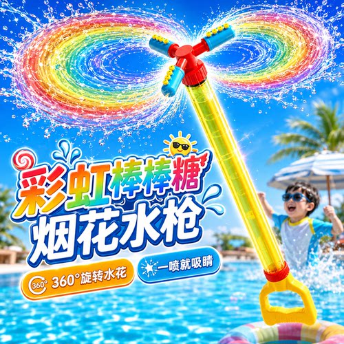 【夏日戏水神器】彩虹棒棒糖水枪