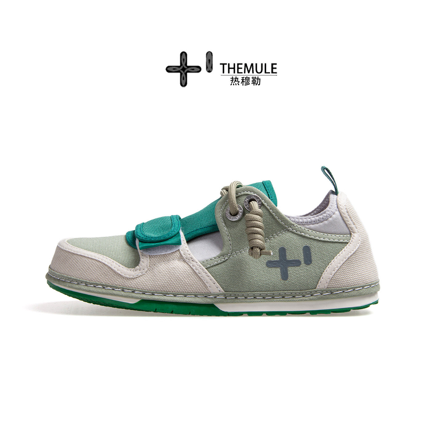 THEMULE小众丑萌鞋女款厚底大头鞋一脚蹬帆布鞋宽楦不挤脚男休