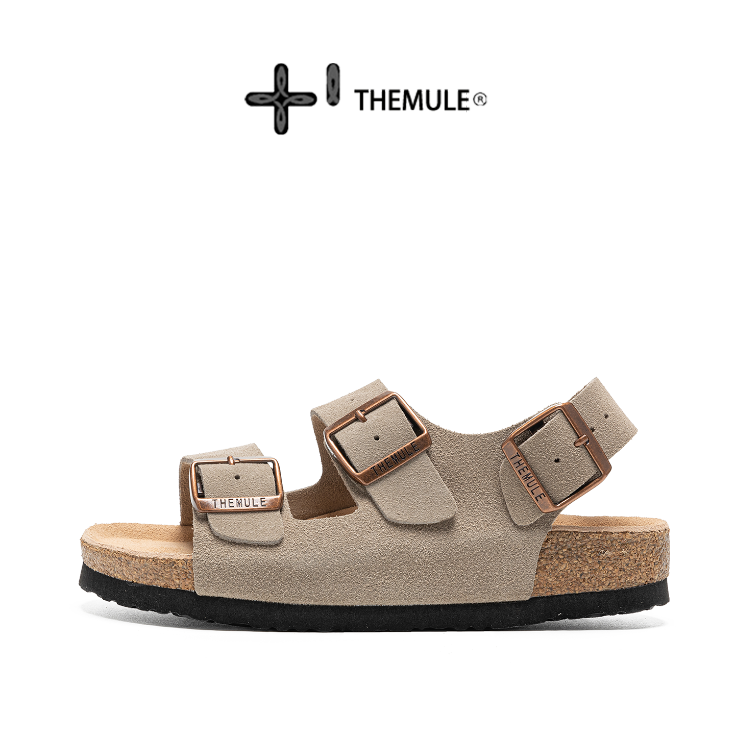 灰色博肯凉鞋女夏季2025新款