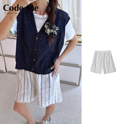 【5折】Cordera亚麻蕾丝短裤