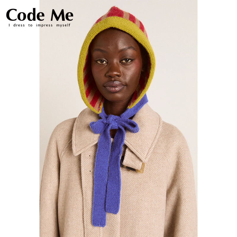 DamsonMadder彩色条纹系带围巾