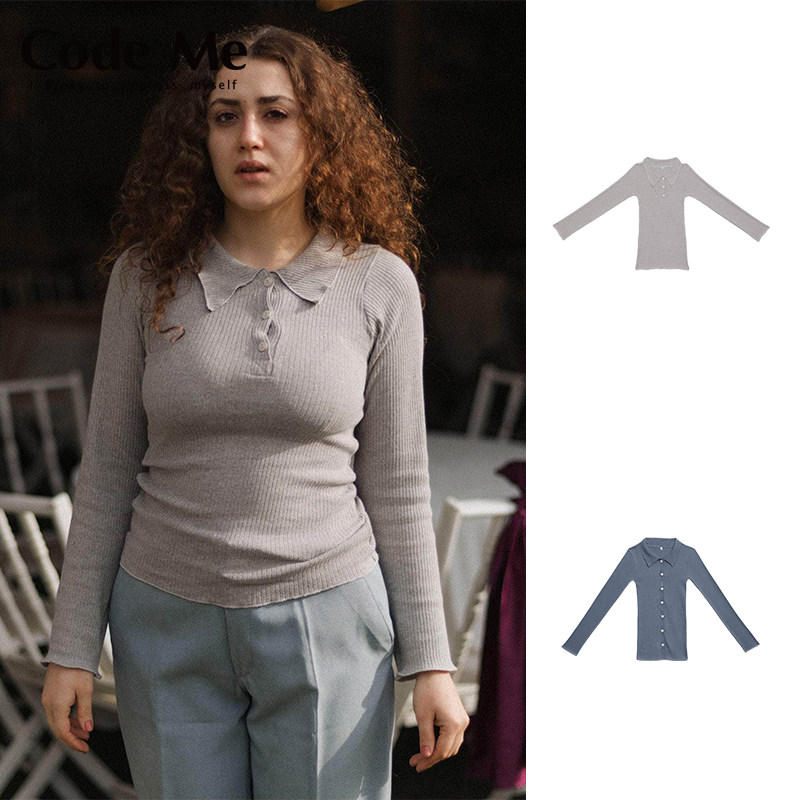 Baserangepolo领螺纹长袖