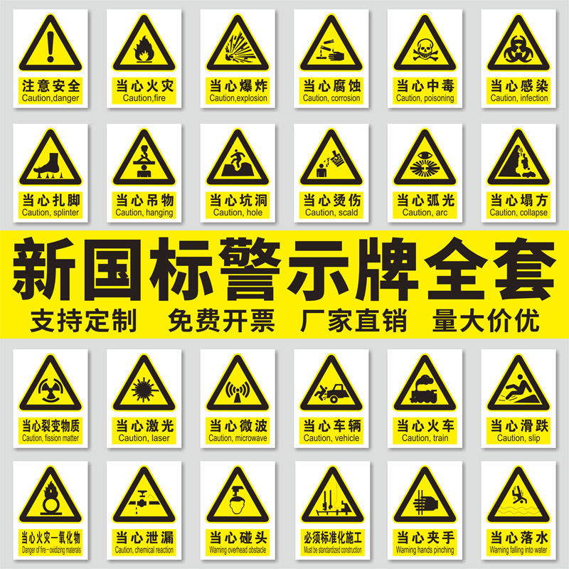 严禁烟火当心触电监控标识牌定制