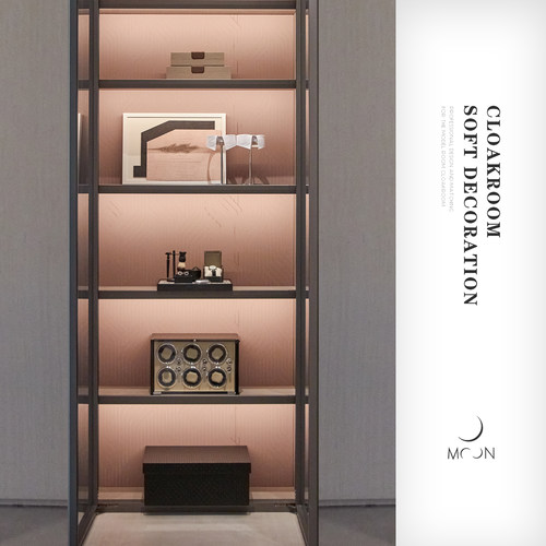 MOON慕空间样板房衣帽间展示柜摆件全屋定制家具展厅摆设道具饰品