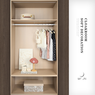 MOON慕空间样板房衣帽间摆件儿童房马甲连衣裙女儿房粉色系装饰品