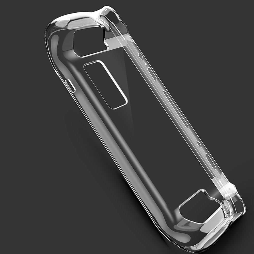 STEAM DECK OLED CLEAR CASE SOFT SHELL TPU CLEAR WATER CASE STEAMDECK CASE STICKER SCRATCH RESISTANT HALF PACK PAIN STICKER JOYSTICK CAP ACCESSORY CRYSTAL CASE
