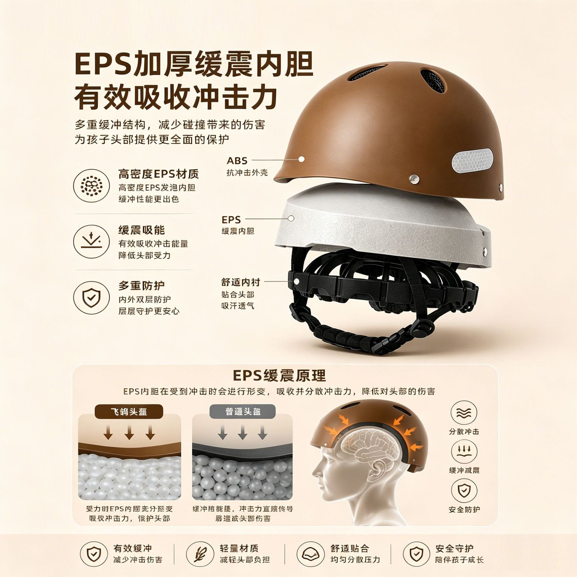3C认证儿童骑行头盔滑板