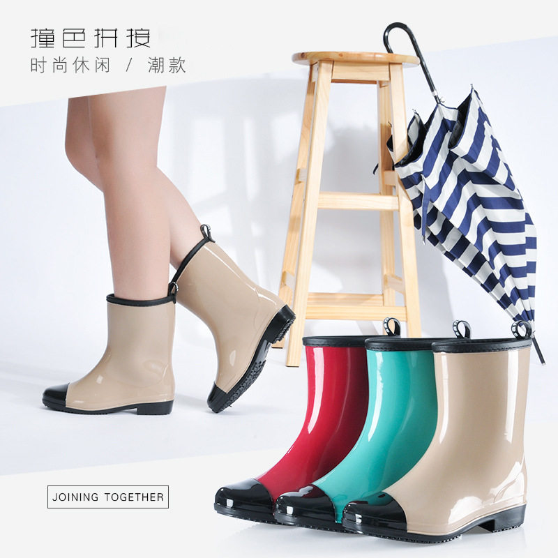 韩版成人女士雨靴时装胶
