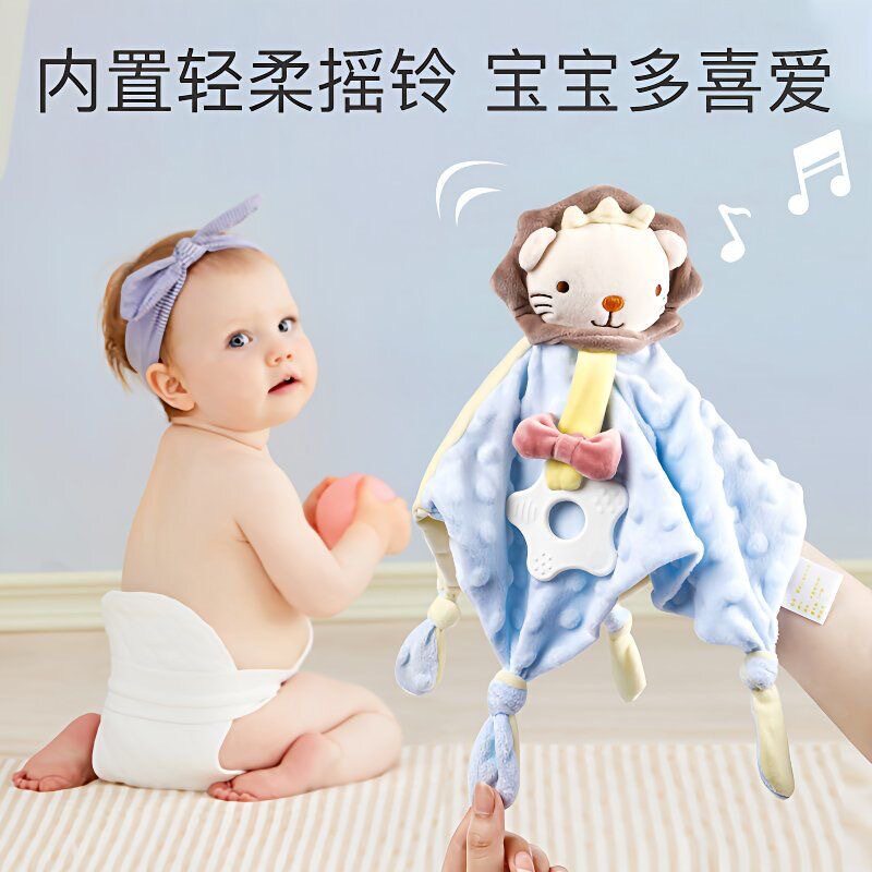 婴儿安抚巾可入口玩偶安抚宝宝睡眠哄睡神器可啃咬兔子手偶