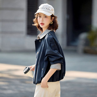 巨好看的春季小短款风衣外套女款2026新款今年流行爆款独特超好看