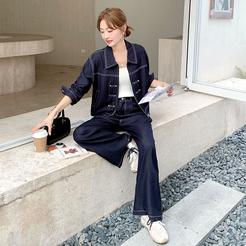 巨好看的春装一整套春季牛仔套装女装2026新款两件套时髦时尚洋气