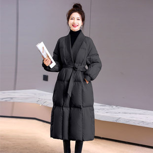 高端大气时尚收腰羽绒服女款冬季2025新款爆款今年流行中长款外套