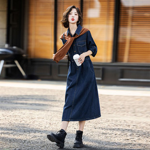 超好看牛仔连衣裙春装女款2026新款春秋轻奢高级感中长款时尚潮流