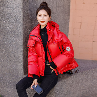 本命年大红色大牌羽绒服女冬季短款高端2025年新款时尚洋气小个子