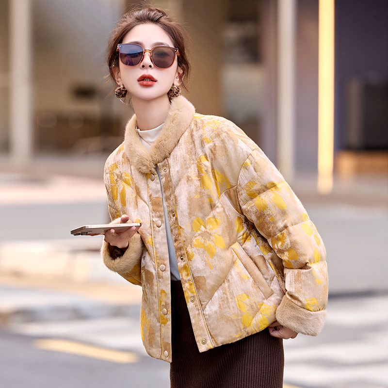 新中式国风羽绒服外套女士