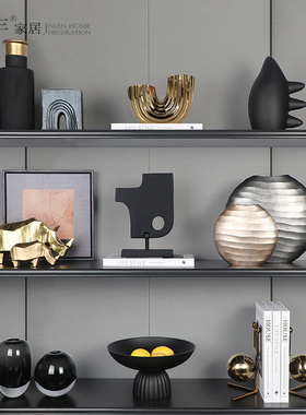 现代简约家居几何艺术花瓶装饰品售楼处书房客厅玄关酒柜桌面摆设