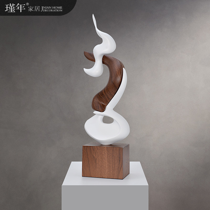 抽象火苗雕塑摆件几何桌面样板间售楼处艺术造型装饰品玄关电视柜