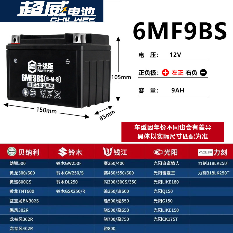 用于Burgman铃木200汉堡人天浪AN400 250 AN125 AN650电瓶蓄电池