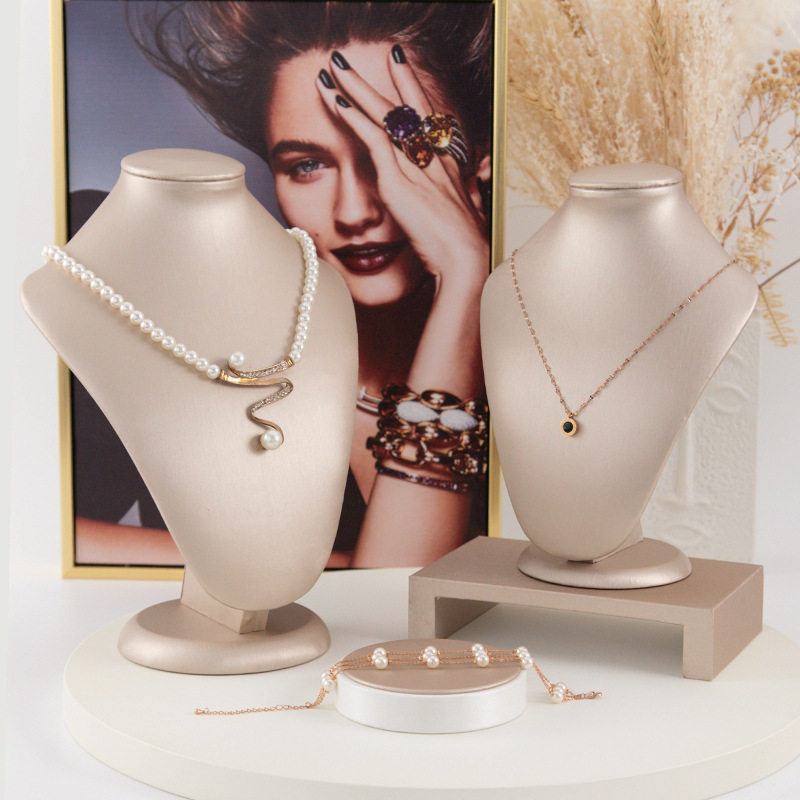 项链展示架脖子直播项链模特立式首饰展示架项链挂架珠宝展示